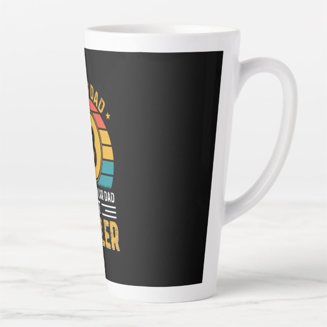 Crypto Dad Retro Sunset Latte Mug (Right)