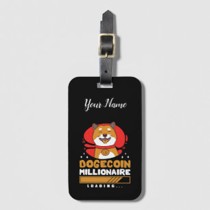 Crypto DogeCoin Millionaire Loading Luggage Tag