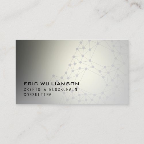 Crypto elegant silver business card