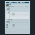 Crypto Exchange Platform Passwords Offline Keeper Flyer<br><div class="desc">A great design to organize your cryptocurrency exchange platform information. Areas included basic password information, username, 2-step verification options, linked bank account, personal information and notes. Keep all of your information offline in a secure location.</div>