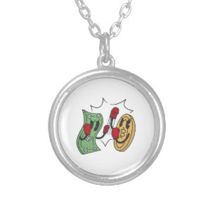 Crypto Fight Club Silver Plated Necklace