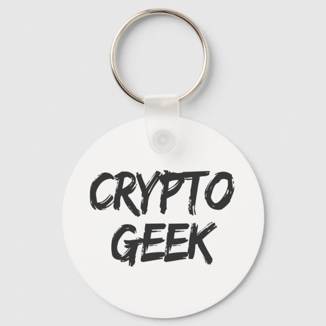 Crypto Geek Print Keychain (Front)