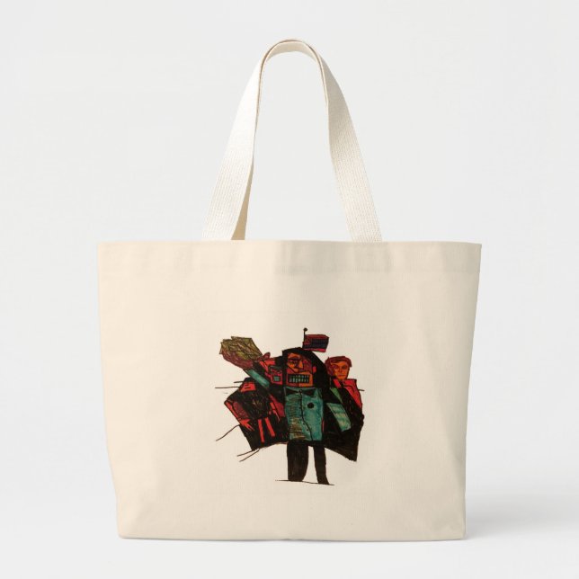 crypto ink large tote bag (Front)