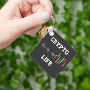 Crypto Life Candlestick Keychain