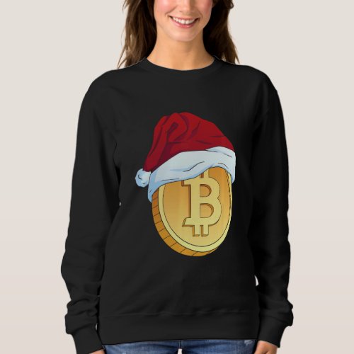 Crypto Lovers Christmas Bitcion Santa Men Women Di Sweatshirt