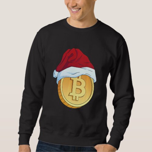 Crypto Lovers Christmas Bitcion Santa Men Women Di Sweatshirt