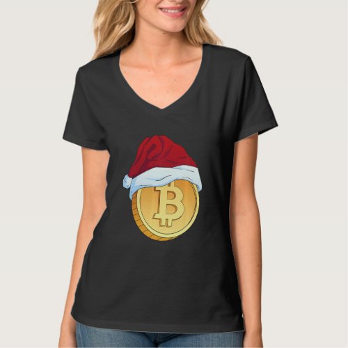 Crypto Lovers Christmas Bitcion Santa Men Women Di T_Shirt
