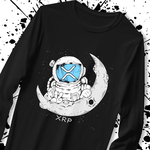 Crypto Meme XRP Cryptocurrency Cute Astronaut Moon T_Shirt