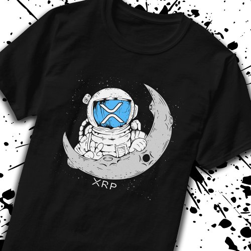 Crypto Meme XRP Cryptocurrency Cute Astronaut Moon T_Shirt
