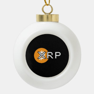 Crypto Meme XRP Over Bitcoin Cryptocurrency Swap Ceramic Ball Christmas Ornament