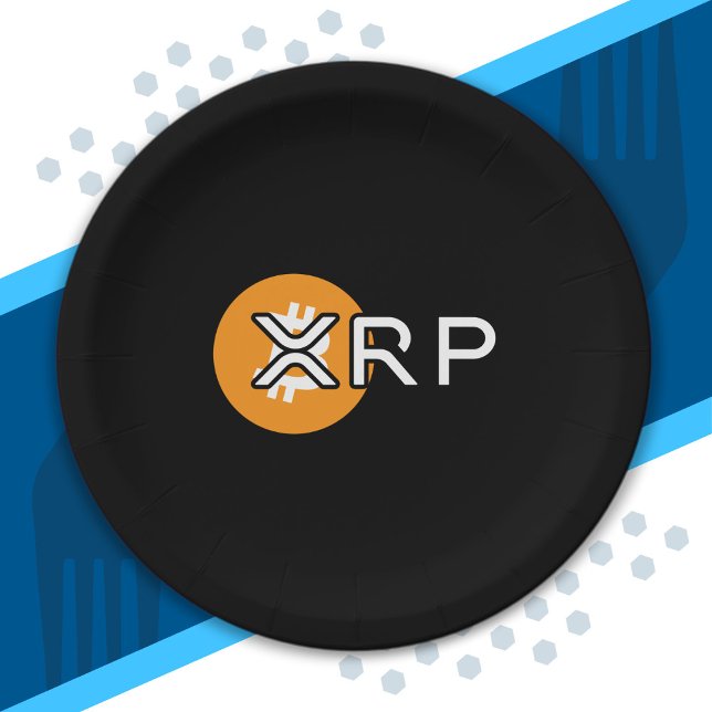 Crypto Meme XRP Over Bitcoin Cryptocurrency Swap Paper Plates (Creator Uploaded)