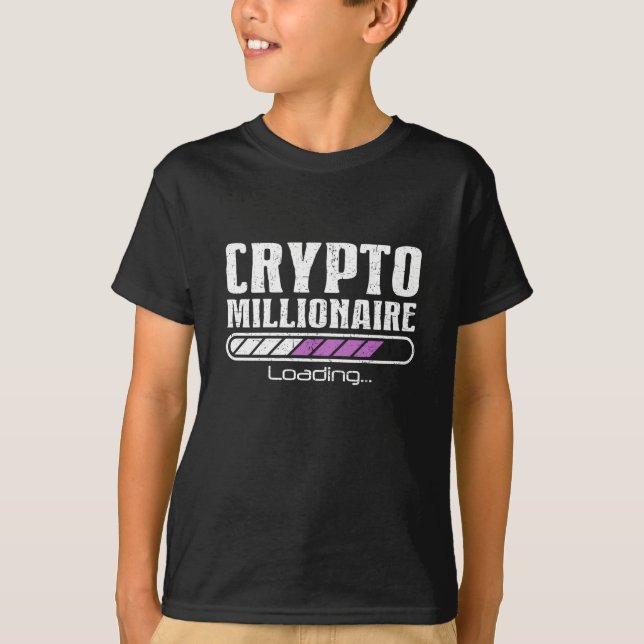 Crypto Millionaire Funny Bitcoin Crypto T-Shirt (Front)