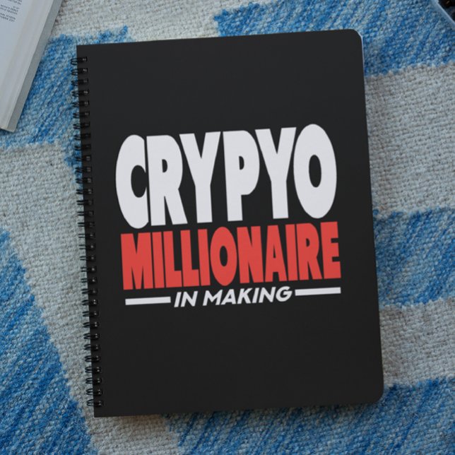 Crypto Millionaire in Making Spiral Photo Notebook (crypto millionaire notebook)