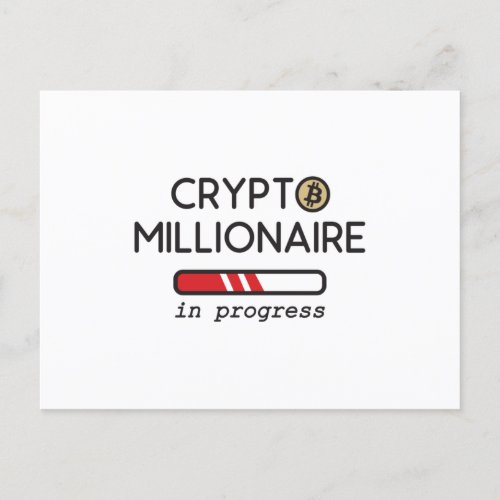 Crypto Millionaire in progress Postcard