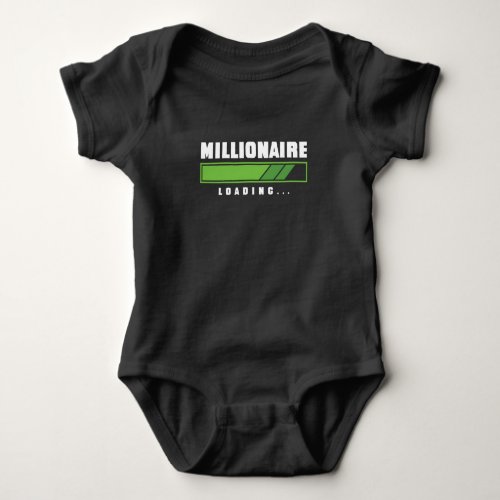 Crypto Millionaire Loading Ad For Investors Baby Bodysuit