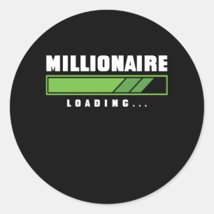 Crypto Millionaire Loading Ad For Investors Classic Round Sticker