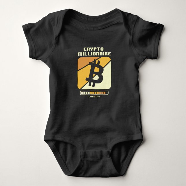 Crypto Millionaire Loading Baby Bodysuit (Front)