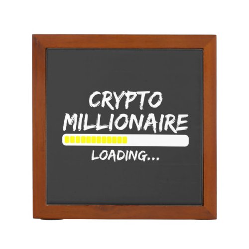 Crypto Millionaire Loading Bitcoin Desk Organizer