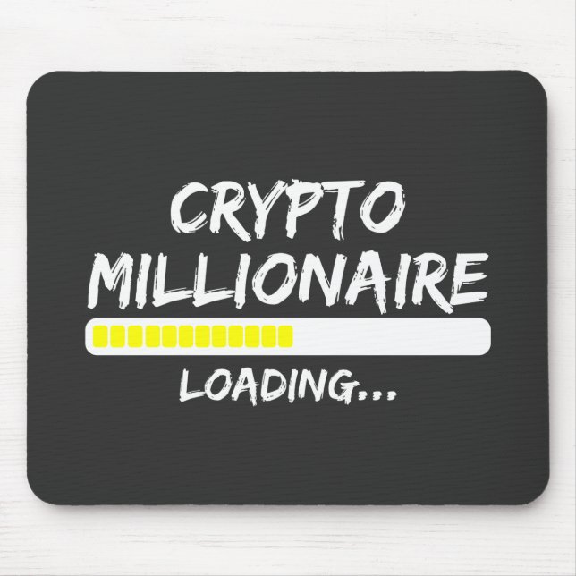 Crypto Millionaire Loading Bitcoin Mouse Pad (Front)