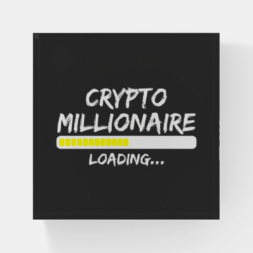 Crypto Millionaire Loading Bitcoin Paperweight