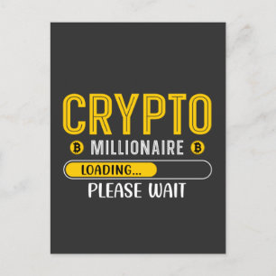 Crypto Millionaire Loading Crypto Currency Postcar Postcard