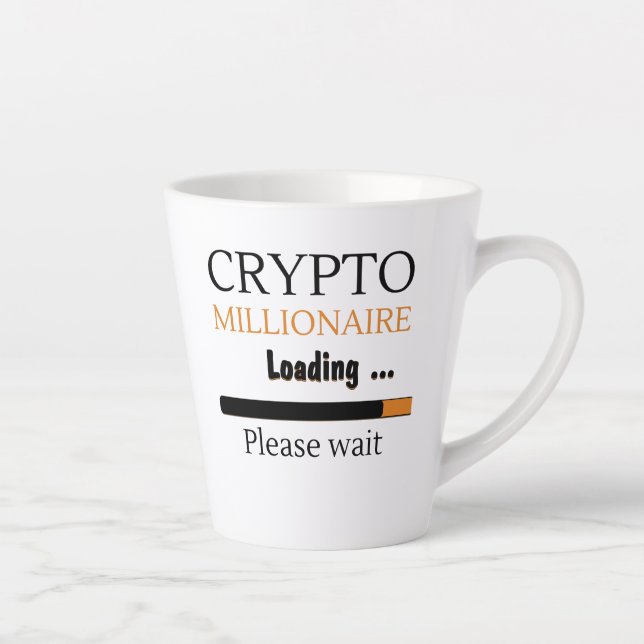 Crypto Millionaire Loading funny trading nft Latte Mug (Right)