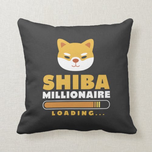 Crypto Millionaire Loading Throw Pillow