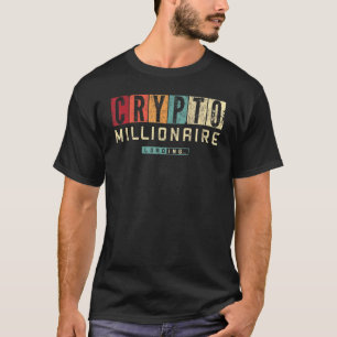 Crypto Millionaire Loading  Vintage Bitcoin Ethere T-Shirt