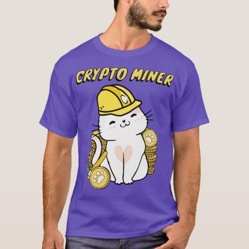 Crypto Miner Persian Cat T_Shirt