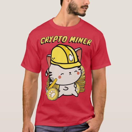 Crypto Miner Tabby Cat T_Shirt