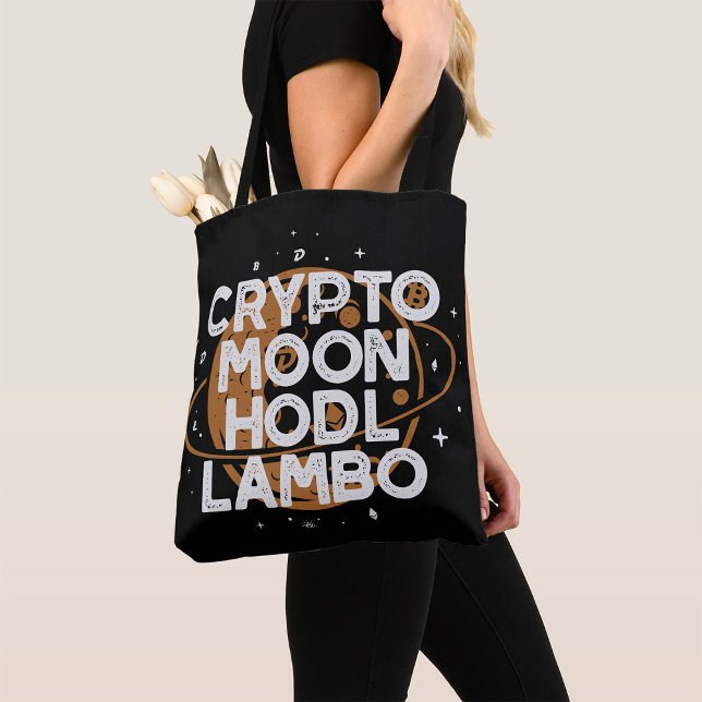 Crypto Moon HODL Lambo Tote Bag (Creator Uploaded)
