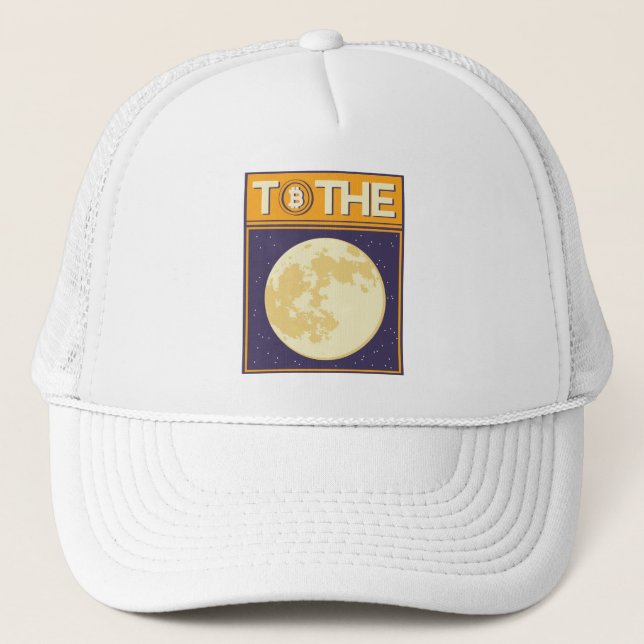 Crypto Moon Trucker Hat (Front)