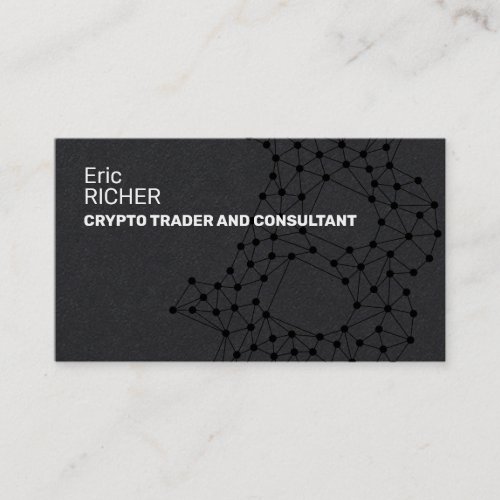 Crypto professional black business card