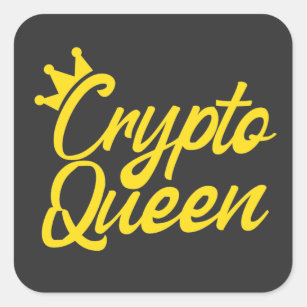 Crypto Queen Bitcoin Girl  Square Sticker