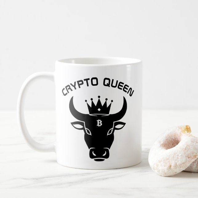 Crypto Queen Personalized Coffee Mug (With Donut)