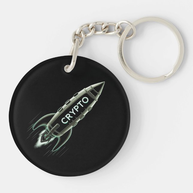 Crypto Rocket Keychain (Back)