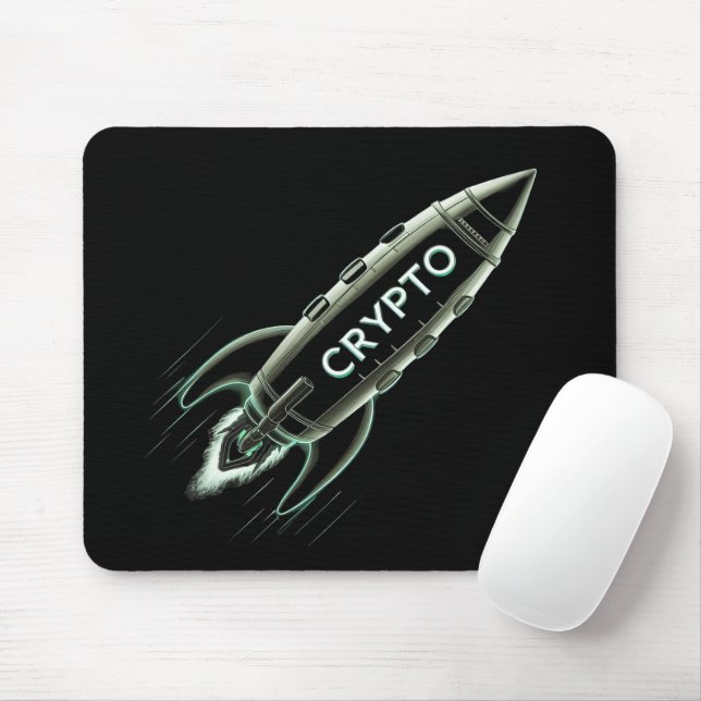 Crypto Rocket Mouse Pad (With Mouse)