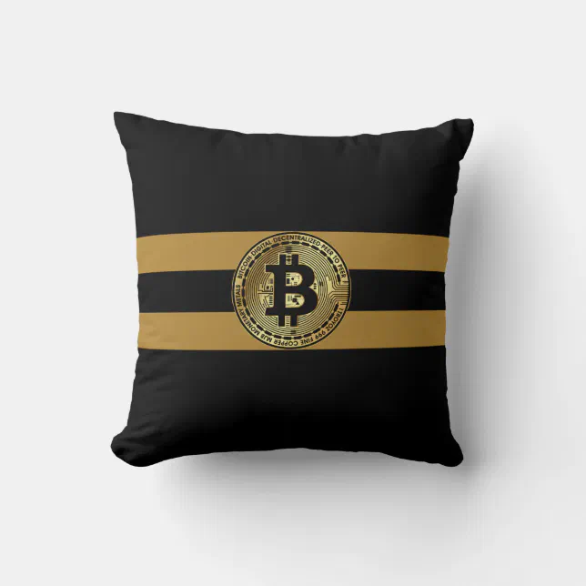 Crypto  throw pillow (Front)