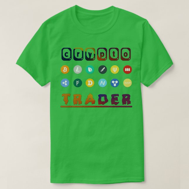 Crypto Trader Bitcoin Cryptocurrency Blockchain T-Shirt (Design Front)