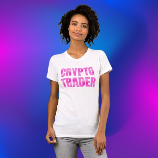 Crypto Trader Pink-Lightpink Gradient T-Shirt (Creator Uploaded)