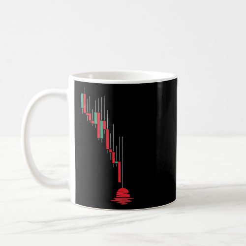 Crypto Trading Hodl Vintage Red Stock Chart  Coffee Mug