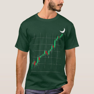 Crypto Trading To The Moon Candlesticks T-Shirt