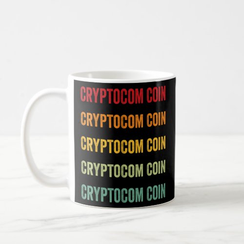 Cryptocom Coin Crypto Rainbow Text Design  Coffee Mug