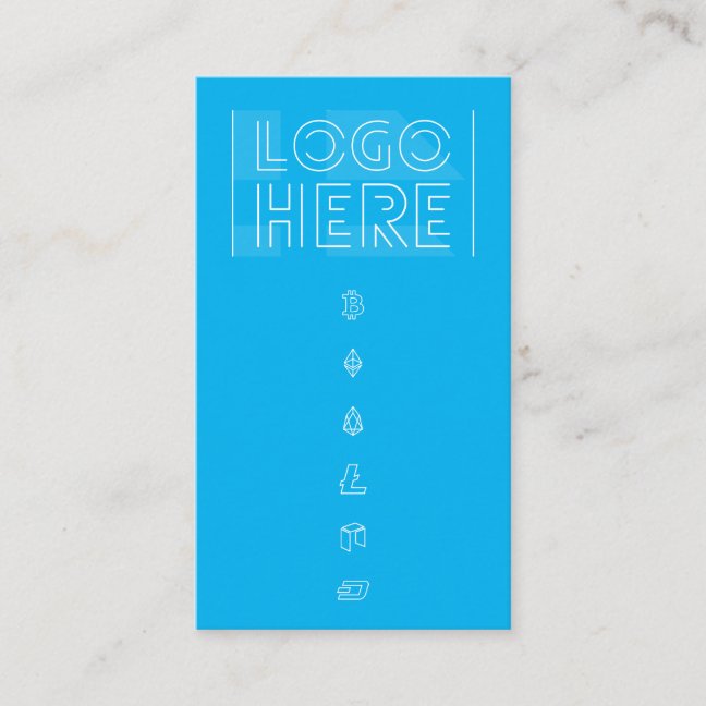 Cryptocurrency Accepted Business Card