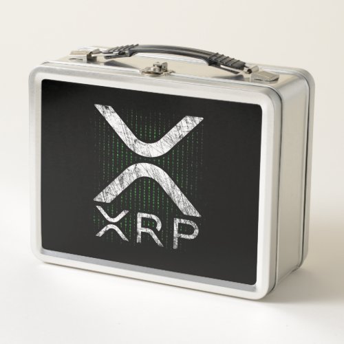 Cryptocurrency Binary Code XRP Hodlers Crypto Meme Metal Lunch Box
