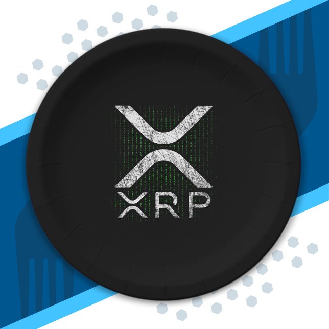 Cryptocurrency Binary Code XRP Hodlers Crypto Meme Paper Plates (Creator Uploaded)