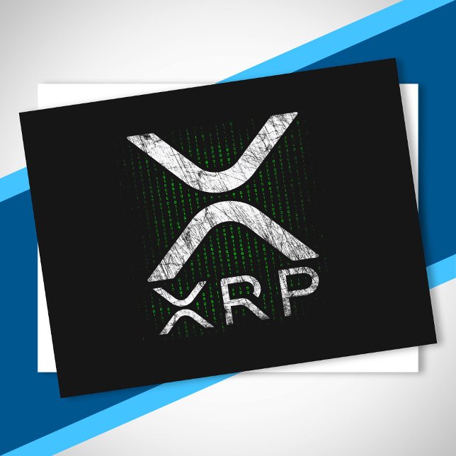 Cryptocurrency Binary Code XRP Hodlers Crypto Meme Postcard (Creator Uploaded)