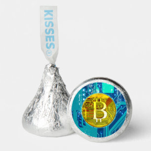 Cryptocurrency Bitcoin and Circuit Board Hershey®'s Kisses®