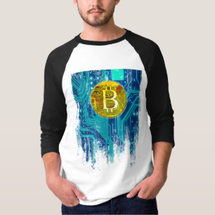 Cryptocurrency Bitcoin and Circuit Board T-Shirt