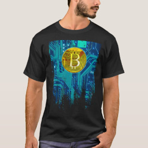 Cryptocurrency Bitcoin and Circuit Board T-Shirt